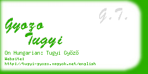 gyozo tugyi business card